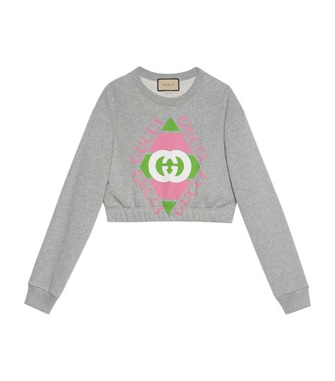 gucci women's sweatshirt|gucci cropped sweatshirt etsy.